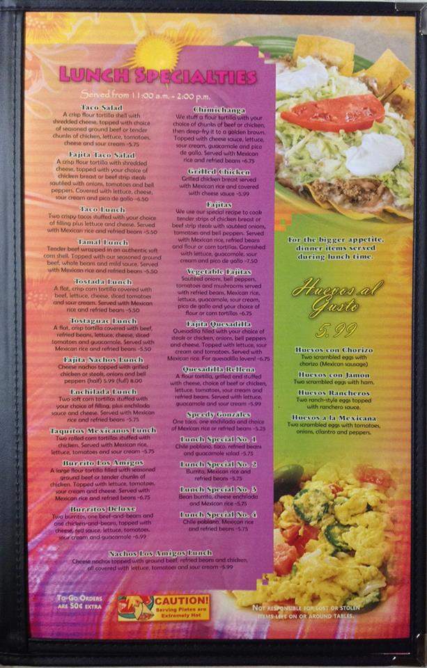 Los Amigos Broadway - Paducah, KY menu_pic