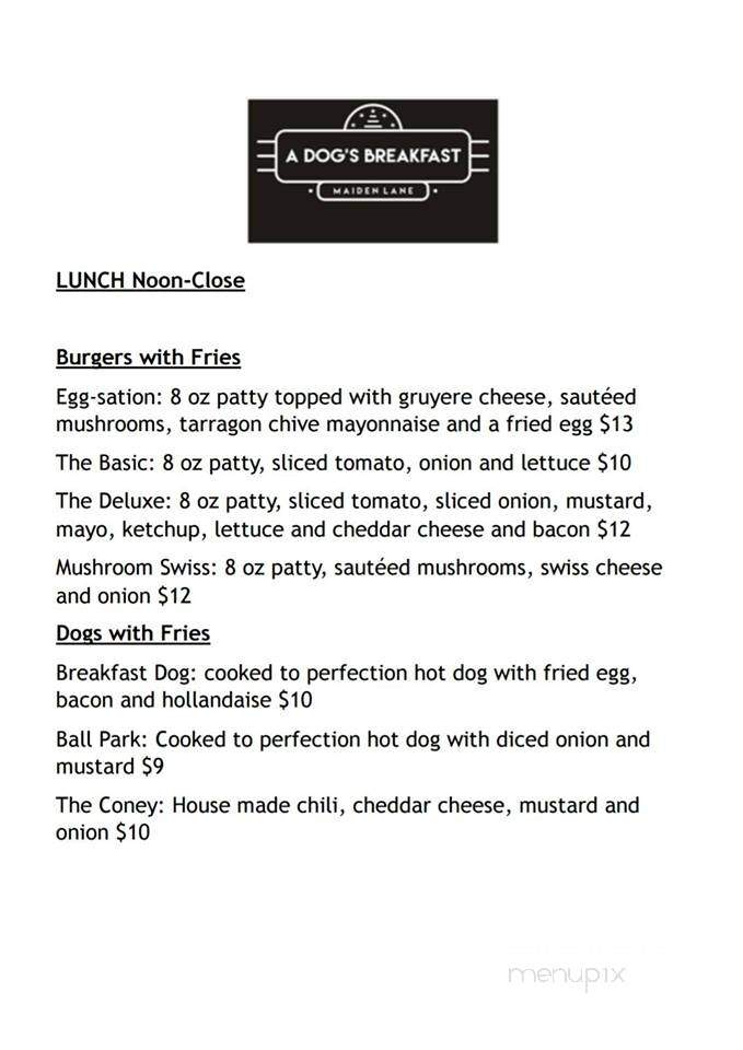 A Dog's Breakfast - Windsor, ON menu_pic