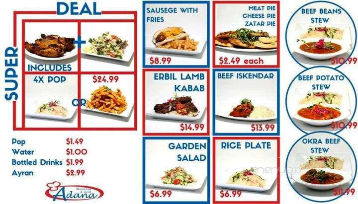 Adana Shawarma & Grill - Calgary, AB menu_pic