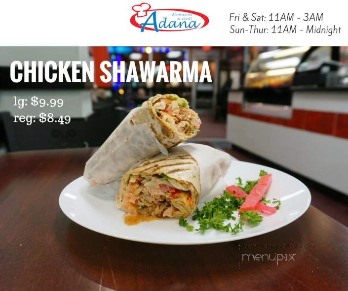 Adana Shawarma & Grill - Calgary, AB menu_pic