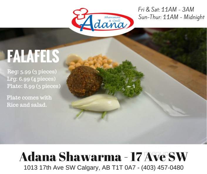 Adana Shawarma & Grill - Calgary, AB menu_pic