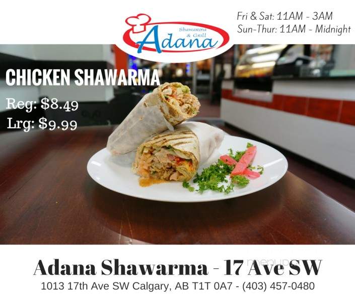 Adana Shawarma & Grill - Calgary, AB menu_pic