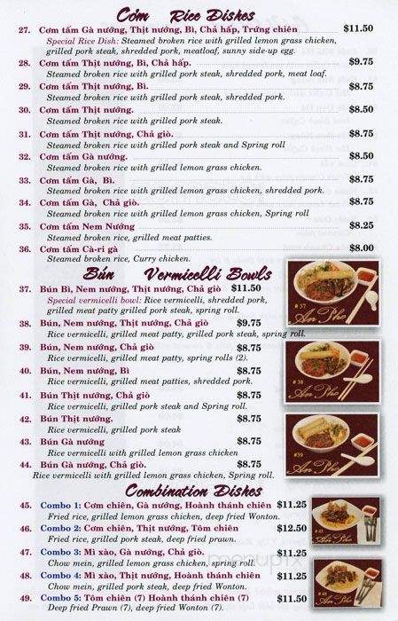 An Pho Vietnamese Restaurant - Surrey, BC menu_pic