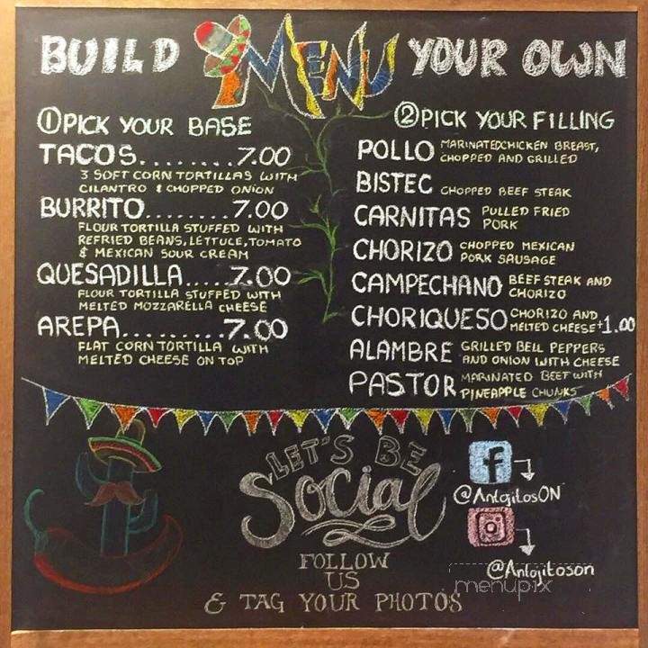 Antojito's Latin Bakery - Barrie, ON menu_pic