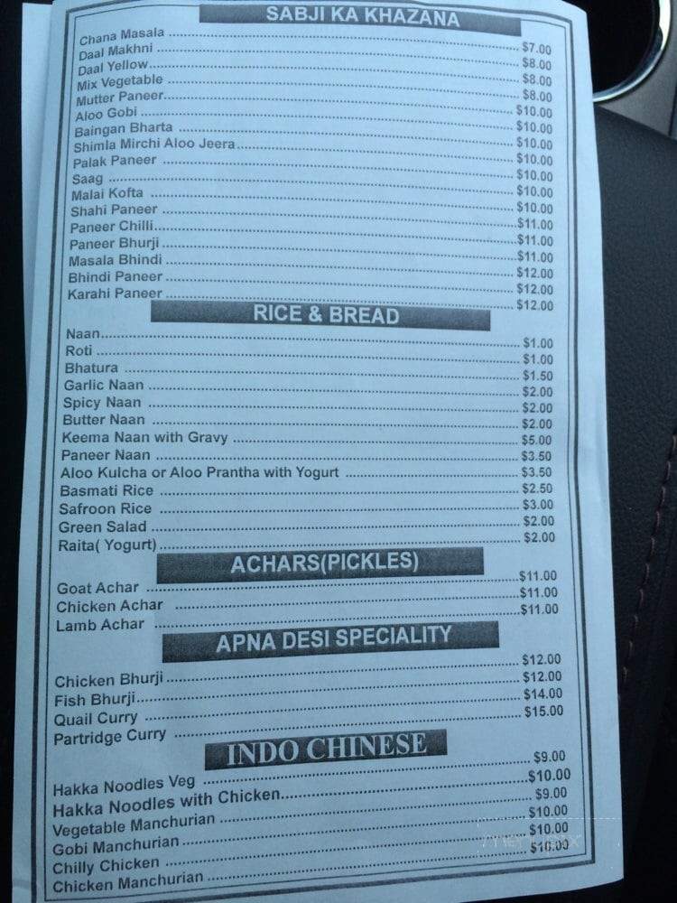 Apna Desi Meat Masala - Calgary, AB menu_pic