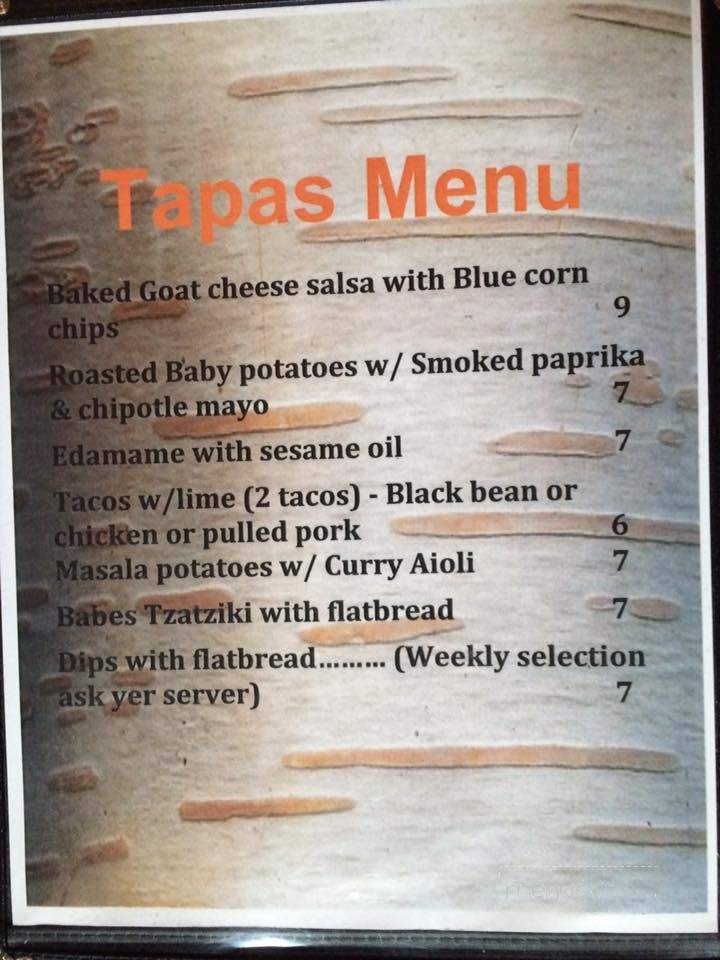 Babes In the Woods Eatery - Galiano Island, BC menu_pic