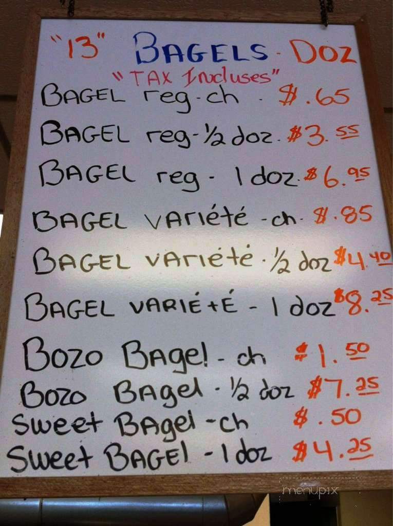 Bagel De L'ouest - Dollard-Des-Ormeaux, QC menu_pic