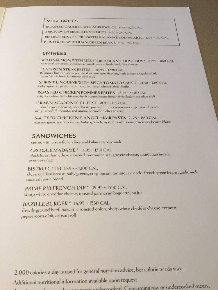 Bazille - San Antonio, TX menu_pic