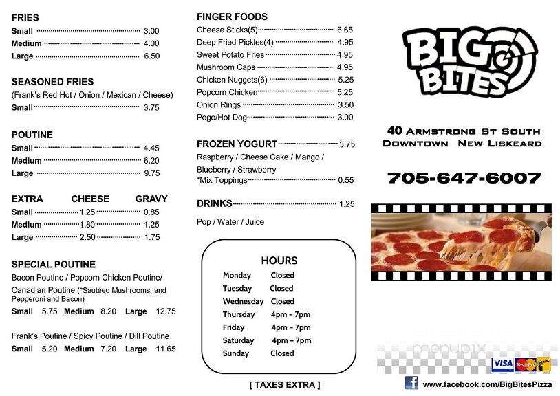 Big Bites - Temiskaming Shores, ON menu_pic