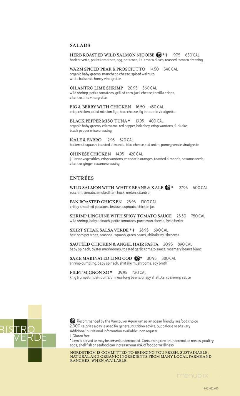 Bistro Verde - Vancouver, BC menu_pic