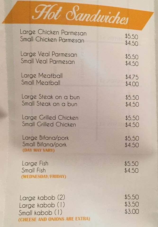 Bonanza Bakery - Hamilton, ON menu_pic