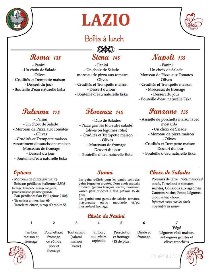 Boulangerie Lazio - Terrebonne, QC menu_pic