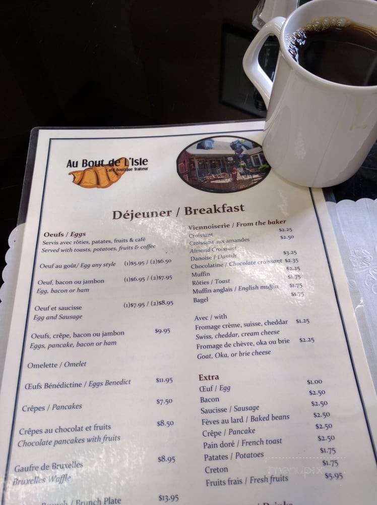 Cafe Au Bout de L'isle - Sainte-Anne-de-Bellevue, QC menu_pic