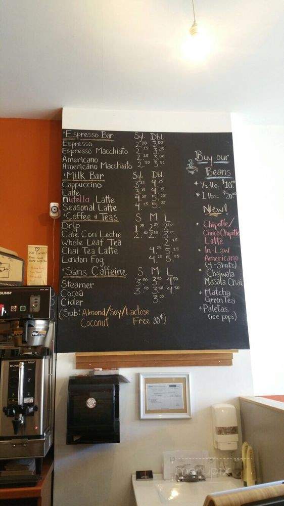 Cafe Con Leche Espresso Bar - Toronto, ON menu_pic