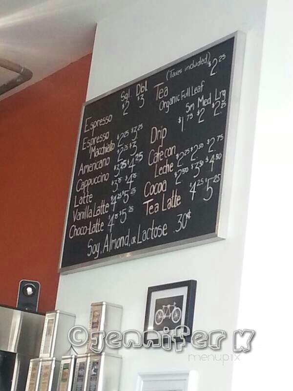 Cafe Con Leche Espresso Bar - Toronto, ON menu_pic