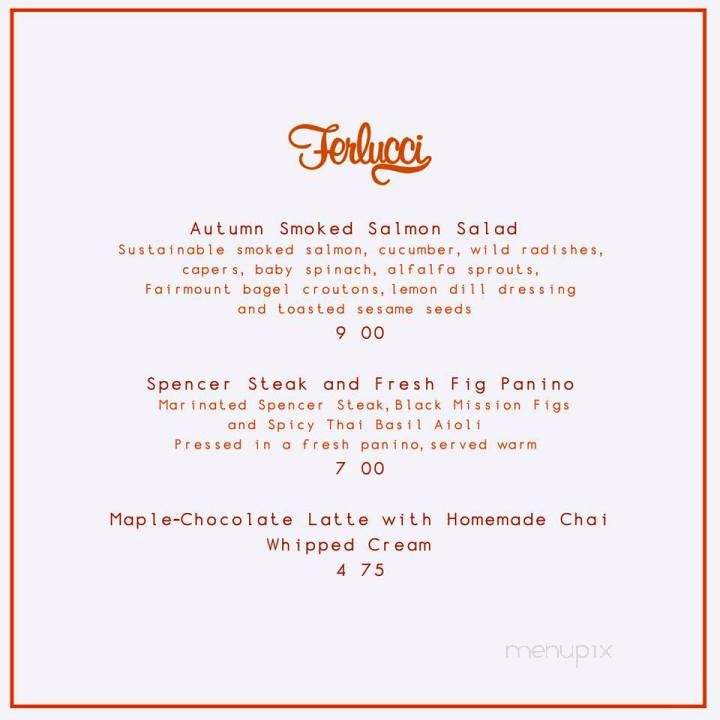 Cafe Ferlucci - Montreal, QC menu_pic