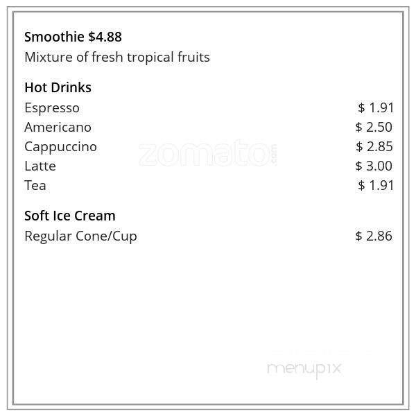 Cafe Gelato - Toronto, ON menu_pic