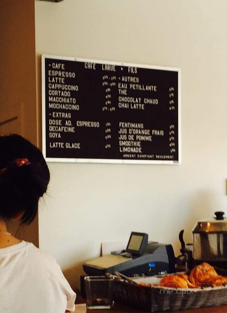 Cafe Larue & Fils - Montreal, QC menu_pic