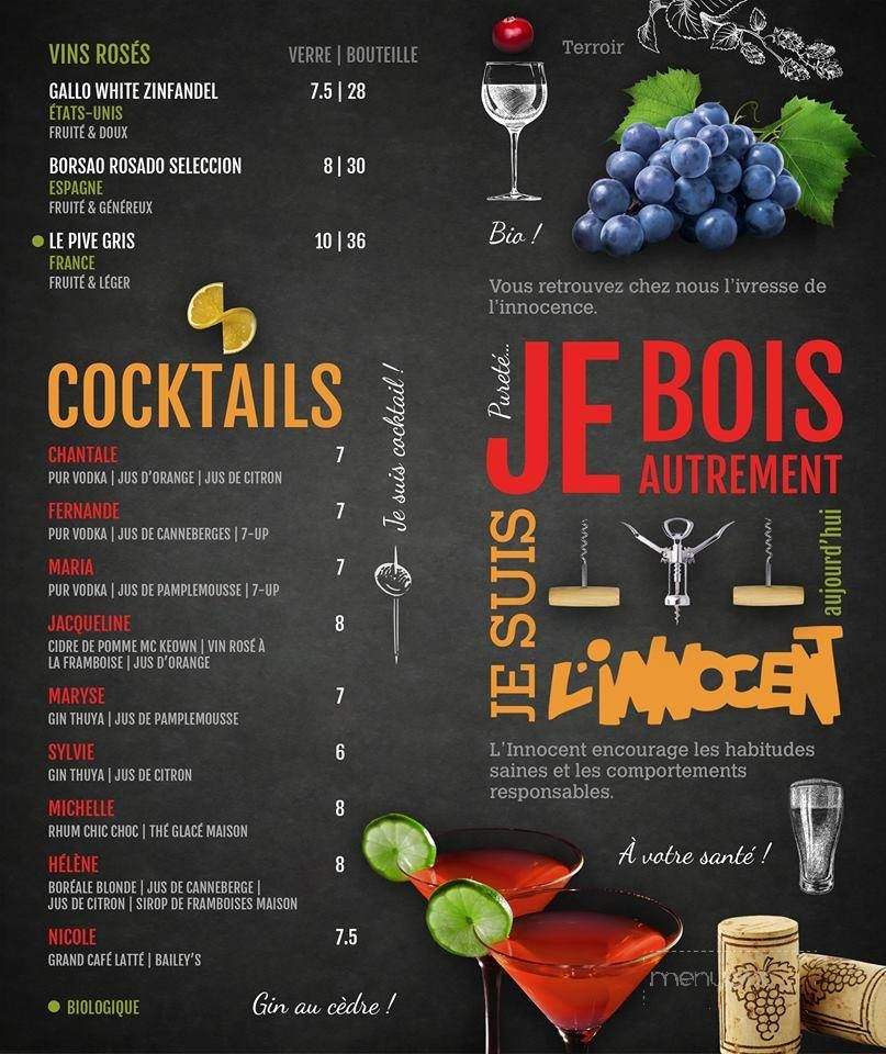 Cafe l'Innocent - Rivi?re-du-Loup, QC menu_pic