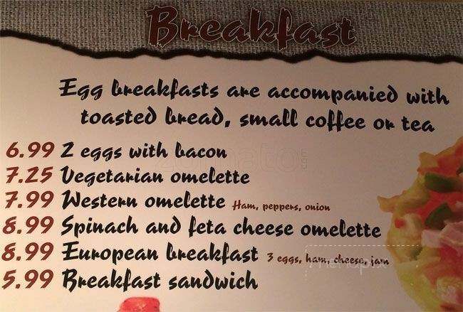 Caffe Prego - Mississauga, ON menu_pic