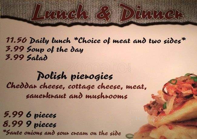 Caffe Prego - Mississauga, ON menu_pic