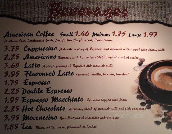 Caffe Prego - Mississauga, ON menu_pic