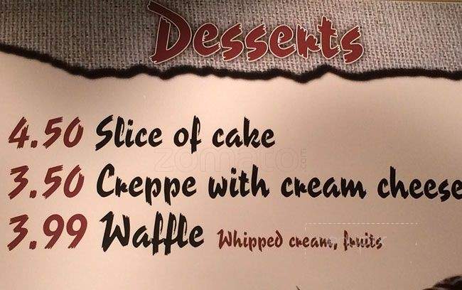Caffe Prego - Mississauga, ON menu_pic