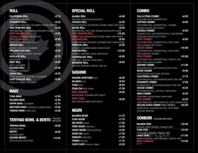Captain Sushi - Port Coquitlam, BC menu_pic