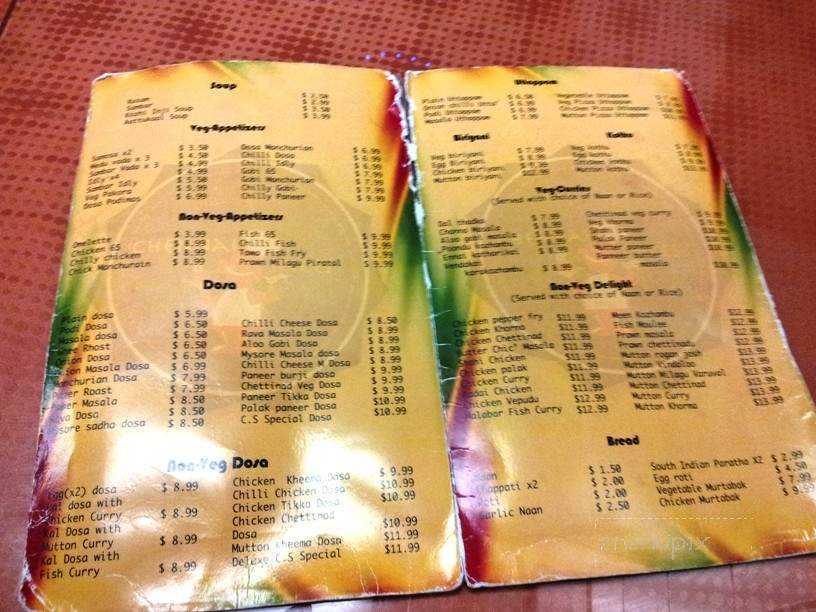 Chennai Spices - Calgary, AB menu_pic