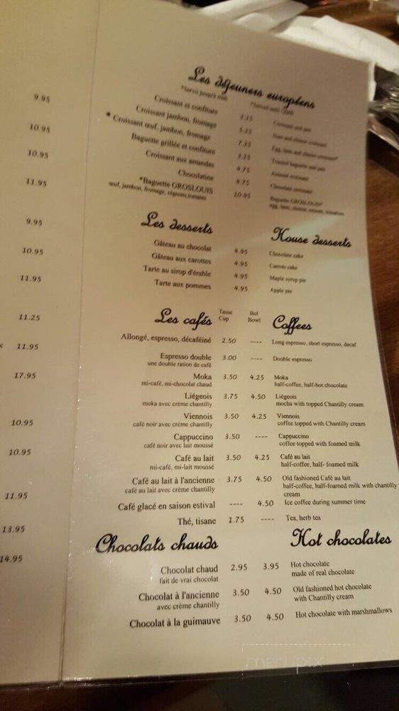 Chez Temporel - Quebec City, QC menu_pic