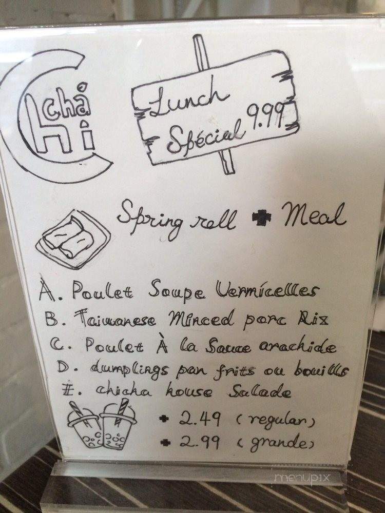 Chicha Restaurant - Montreal, QC menu_pic