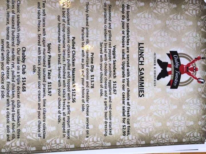 Chubby Funsters Kitchen and Cocktails - Revelstoke, BC menu_pic