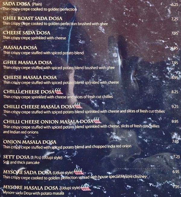 Chutney Swamy - Mississauga, ON menu_pic