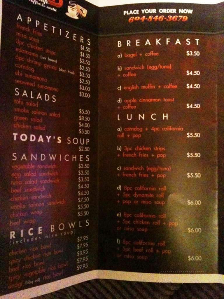 CoCo Cafe - Chilliwack, BC menu_pic