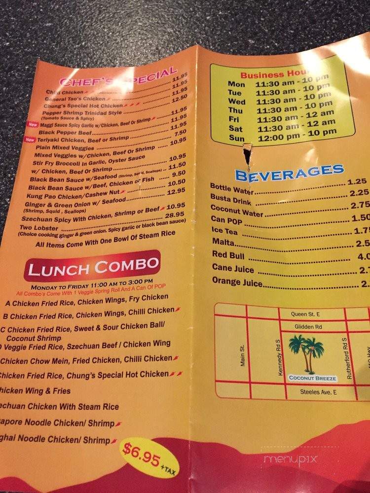 Coconut Breeze - Brampton, ON menu_pic