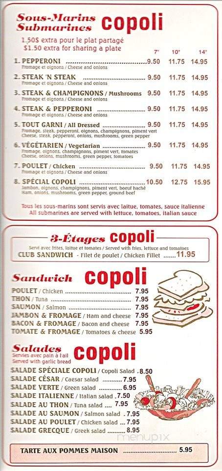 Copoli - Montreal, QC menu_pic