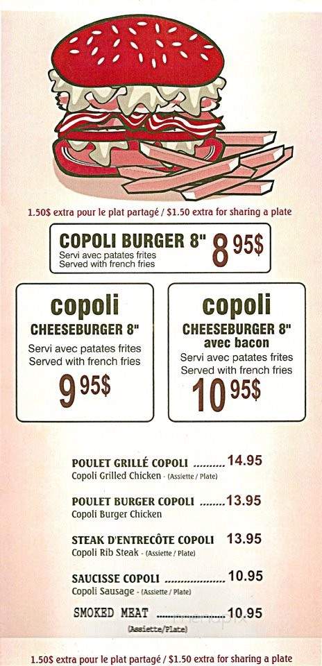 Copoli - Montreal, QC menu_pic