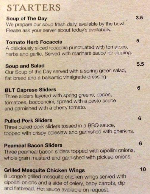 Corks - Toronto, ON menu_pic