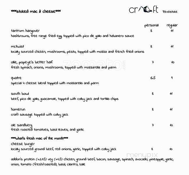 Craft Bierhaus - Revelstoke, BC menu_pic