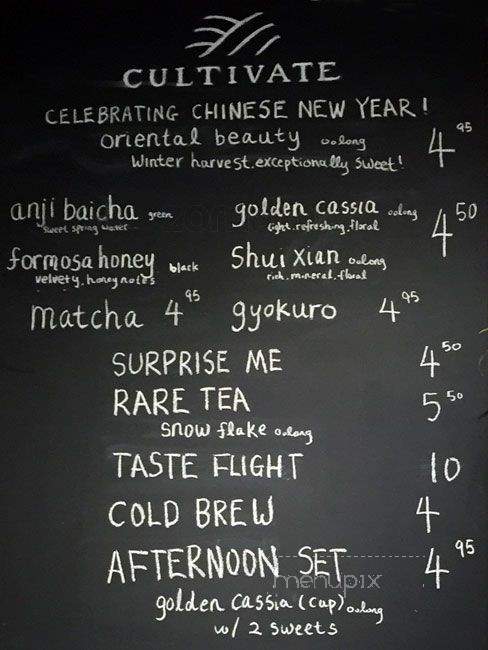 Cultivate Tea - Vancouver, BC menu_pic