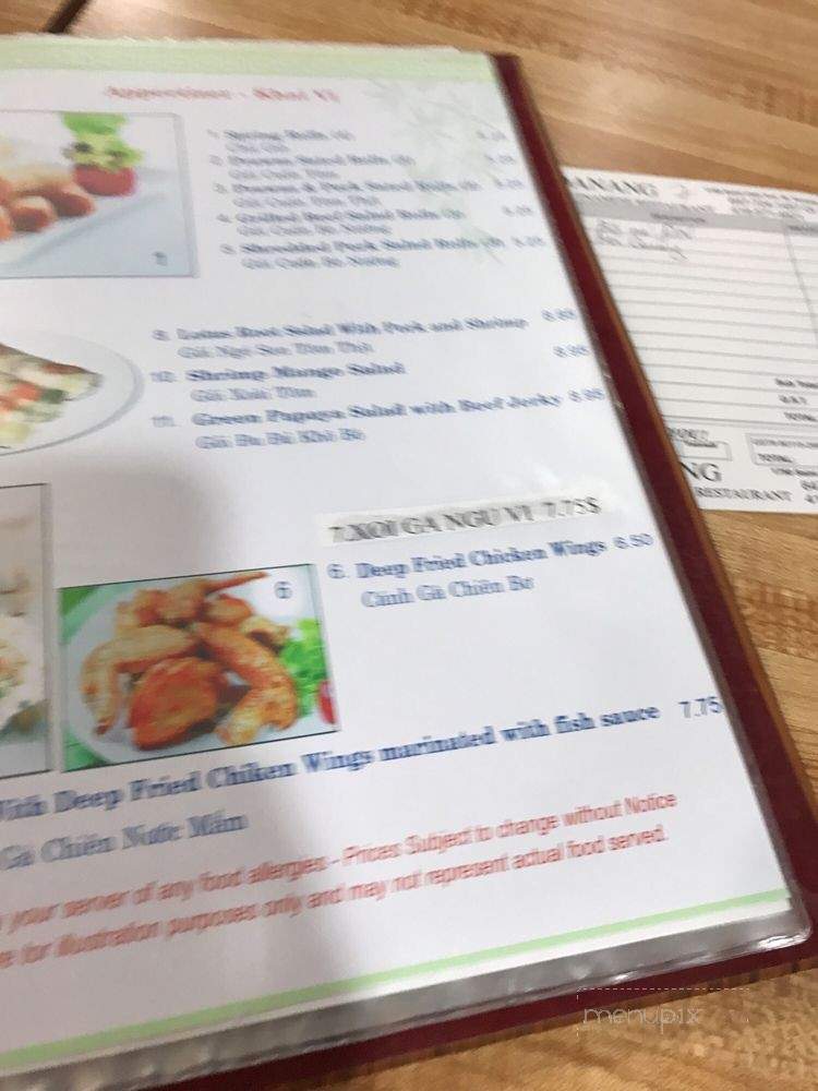 Danang Vietnamese Restaurant - Toronto, ON menu_pic