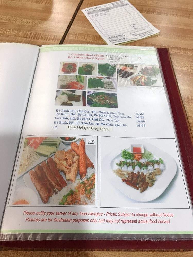 Danang Vietnamese Restaurant - Toronto, ON menu_pic