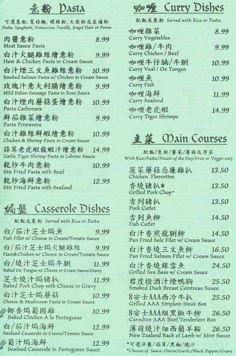 Dickens Cafe - Toronto, ON menu_pic