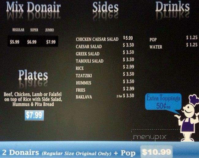 Donair Licious - Port Coquitlam, BC menu_pic