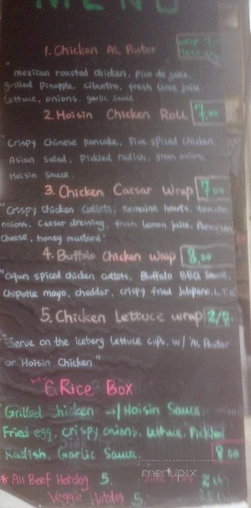 Eat Chicken Wraps - Vancouver, BC menu_pic