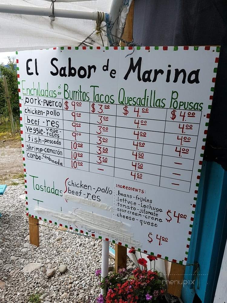 El Sabor De Marina - Oliver, BC menu_pic