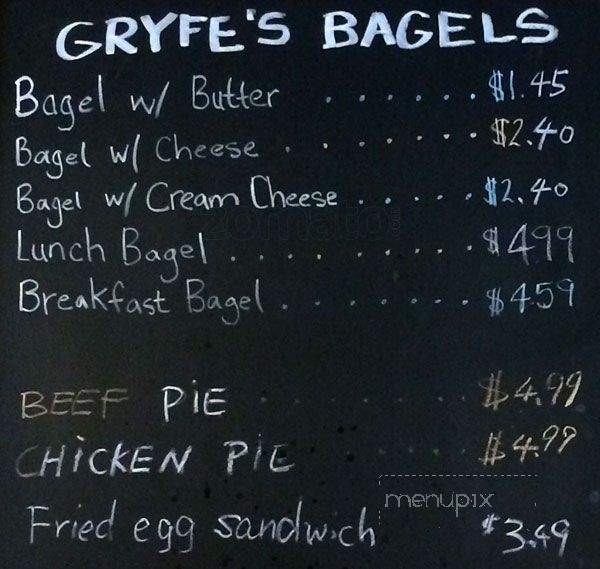 Fade In Cafe - Toronto, ON menu_pic