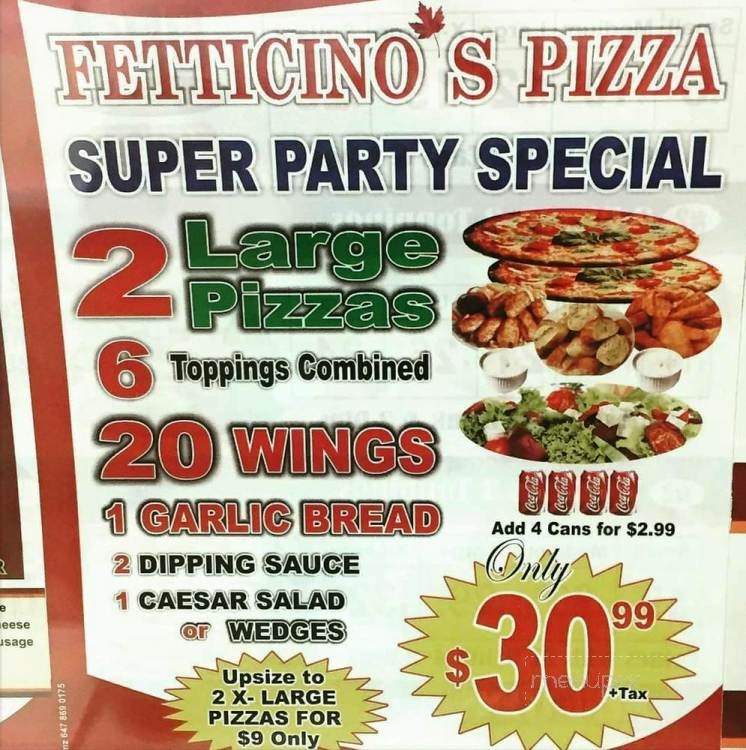 Fetticino's Pizza - Brantford, ON menu_pic