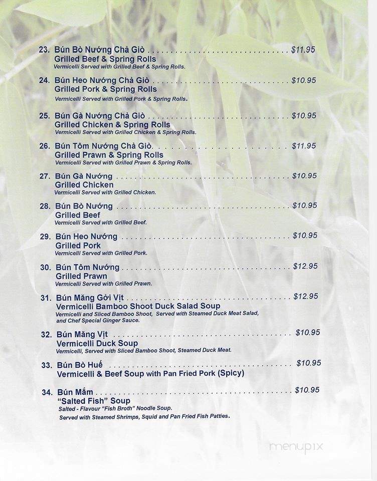 Filipino and Pho 97 Restaurant - Edmonton, AB menu_pic