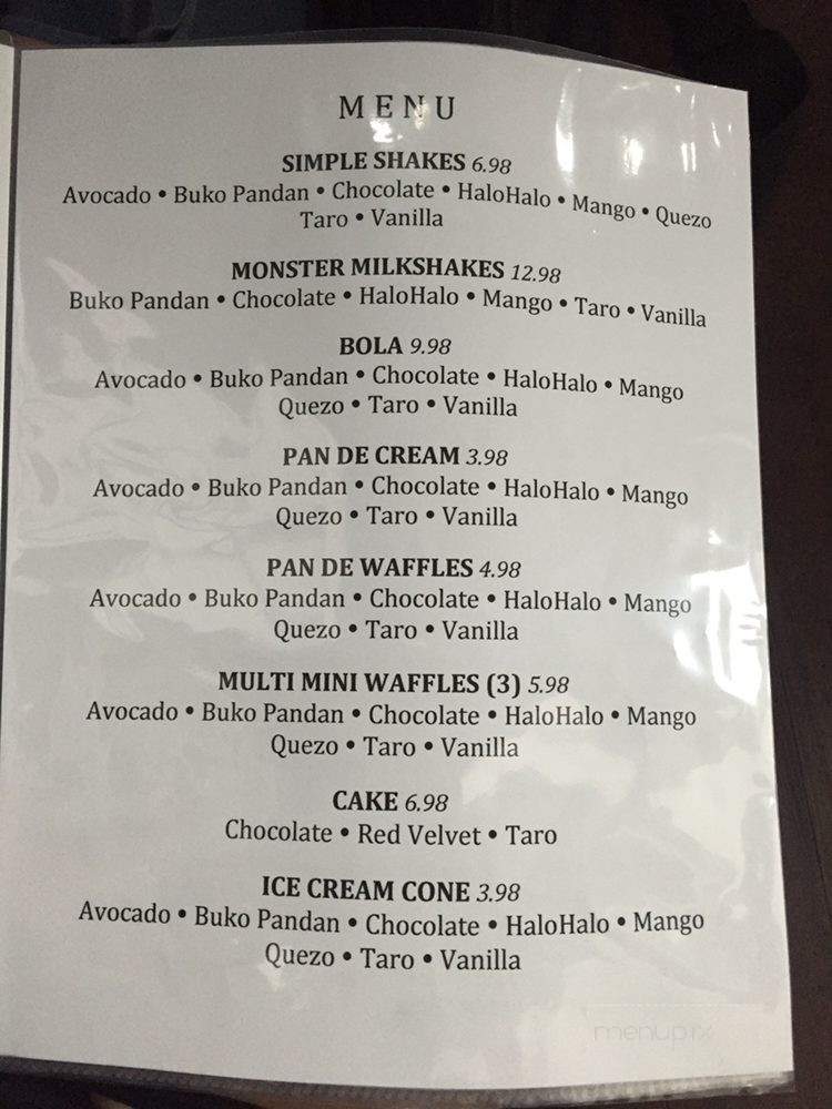 Flip Side Desserts - Vancouver, BC menu_pic